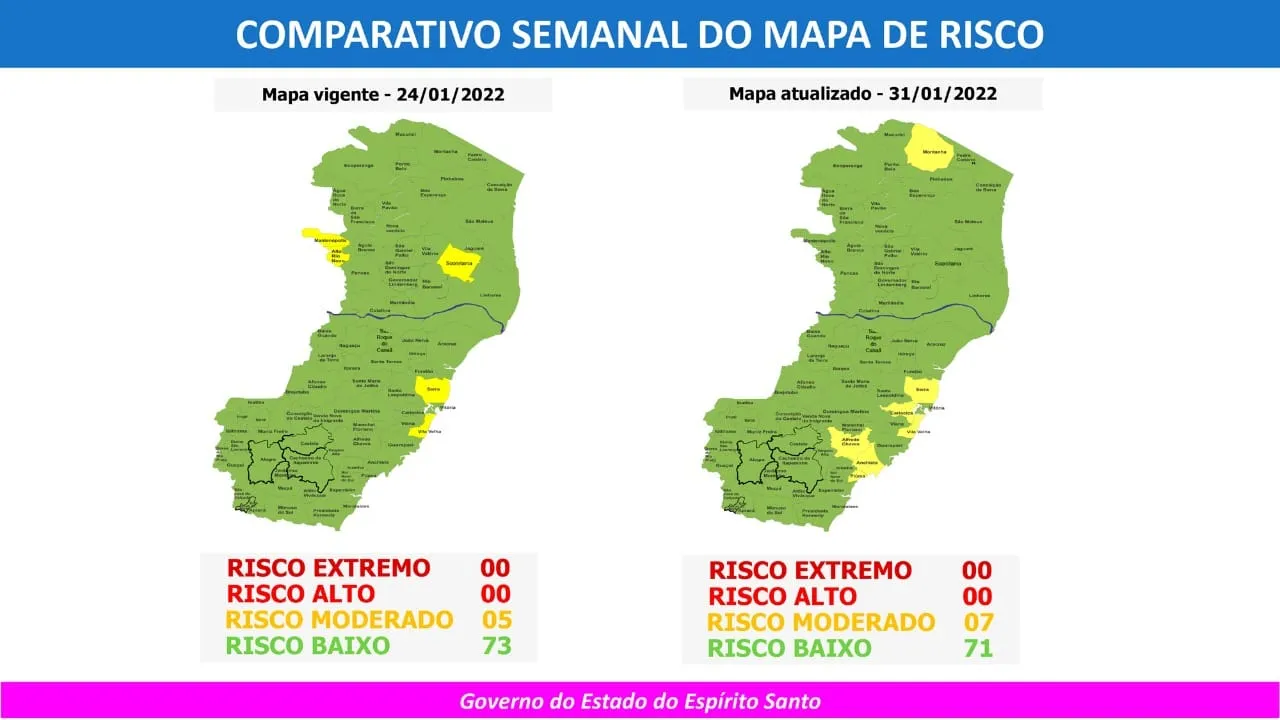 Imagem ilustrativa da imagem Cariacica, Serra, Vila Velha e mais quatro cidades no risco moderado