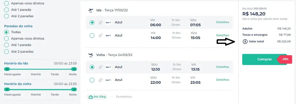 Imagem ilustrativa da imagem Passagens aéreas nos voos de Vitória por apenas R$ 226 (ida e volta)