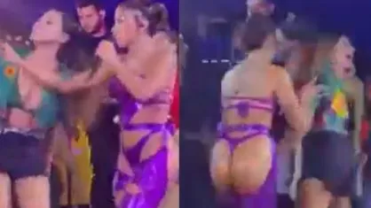 Imagem ilustrativa da imagem Anitta retira fã que invadiu palco para tirar selfie durante show