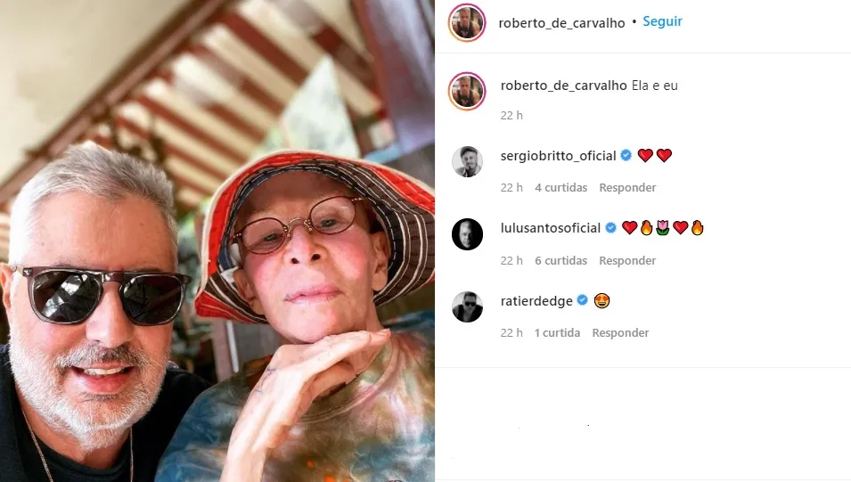 Imagem ilustrativa da imagem Na luta contra o câncer, Rita Lee aparece em clique raro na web ao lado do marido