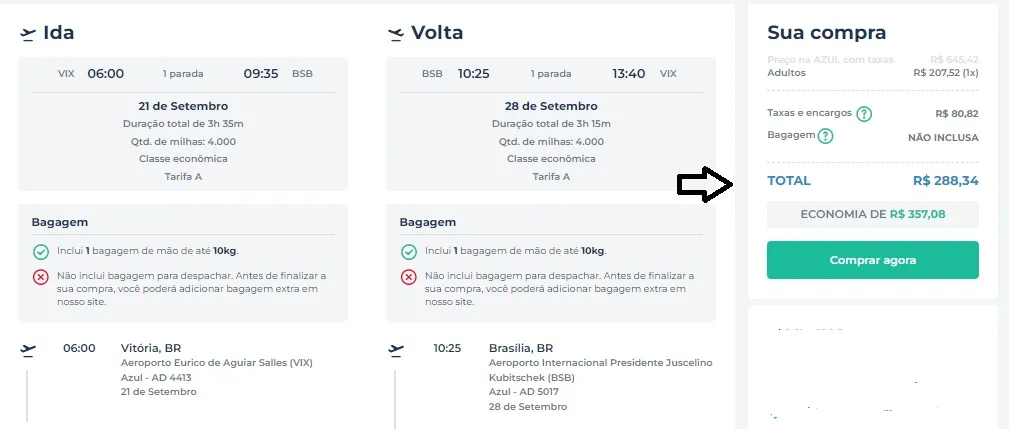 Imagem ilustrativa da imagem Passagens aéreas Vitória/Brasília por R$ 288 e para o Rio a R$ 293