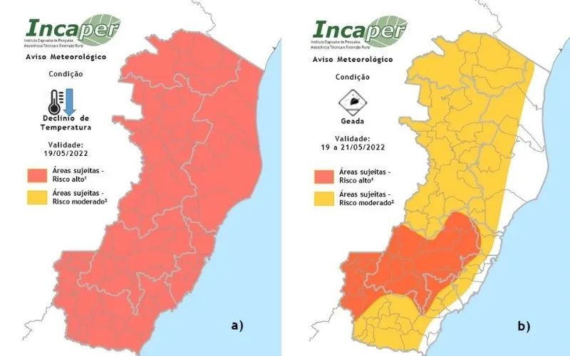 Imagem ilustrativa da imagem Instituto emite alerta para queda brusca de temperatura no Estado