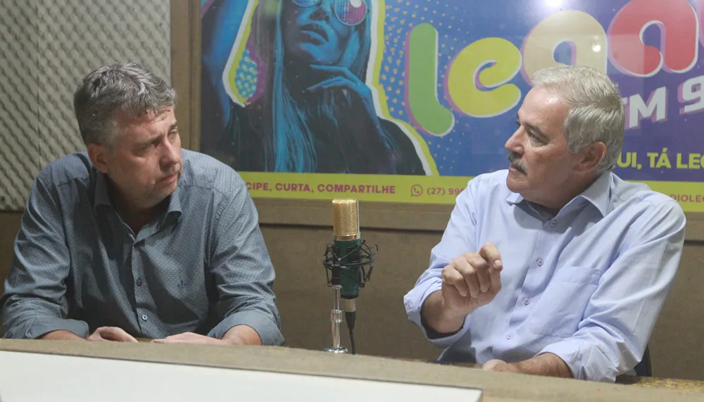 Luciano Rangel e Guerino Zanon, na Rádio Legal FM