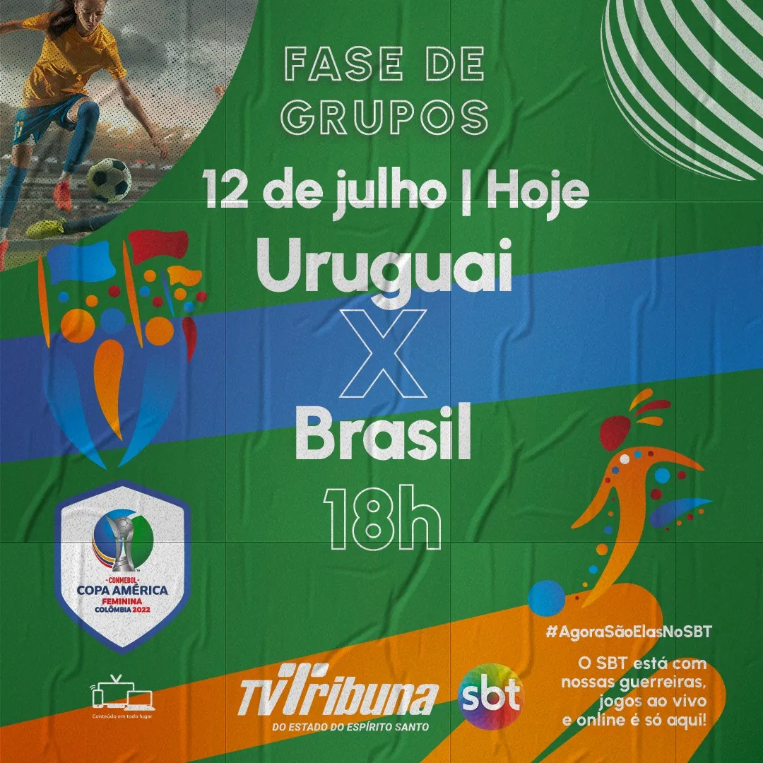 Copa América Feminina: Brasil enfrenta o Uruguai pela segunda rodada, Tribuna Online