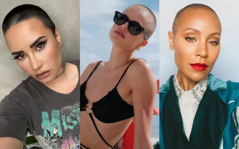 Demi Lovato, Agatha Moreira e Jada Pinket Smith aderiram à moda do cabelo raspado