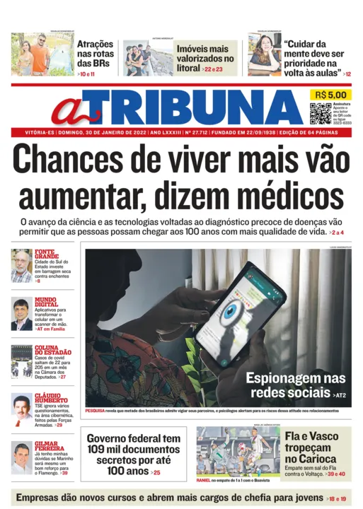 Imagem ilustrativa da imagem Clique aqui e confira os destaques de A Tribuna deste domingo