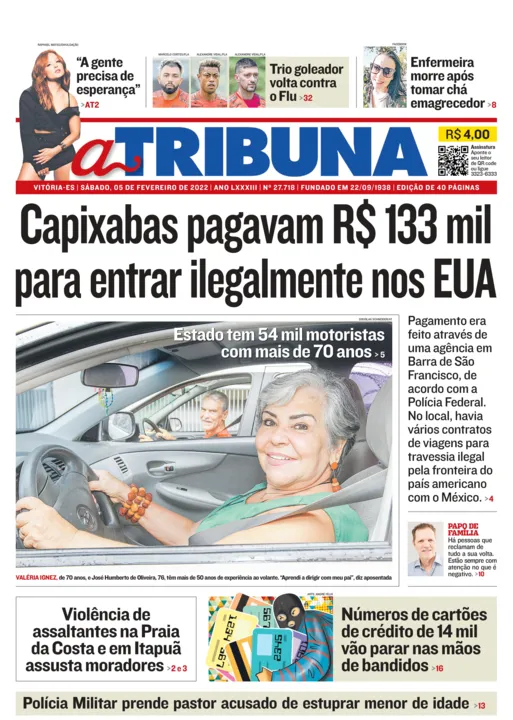 Imagem ilustrativa da imagem Confira os destaques do Jornal A Tribuna deste sábado