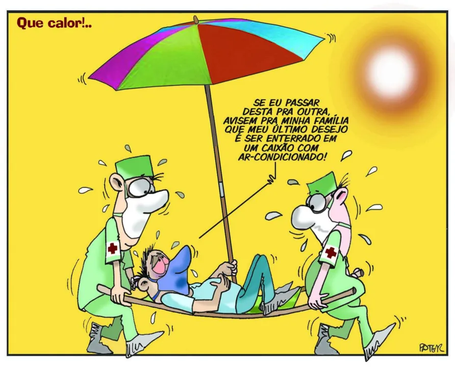 Imagem ilustrativa da imagem Charge do dia: Que calor...
