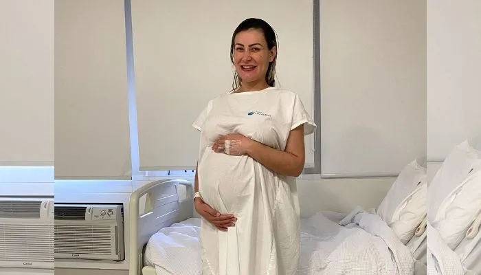 Imagem ilustrativa da imagem Andressa Urach dá à luz seu segundo filho após picos de pressão alta