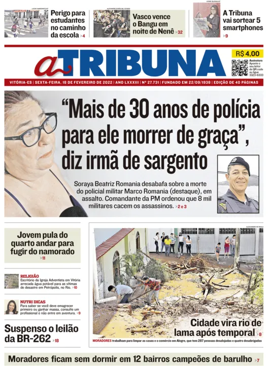 Imagem ilustrativa da imagem Clique aqui e veja os destaques do jornal A Tribuna desta sexta