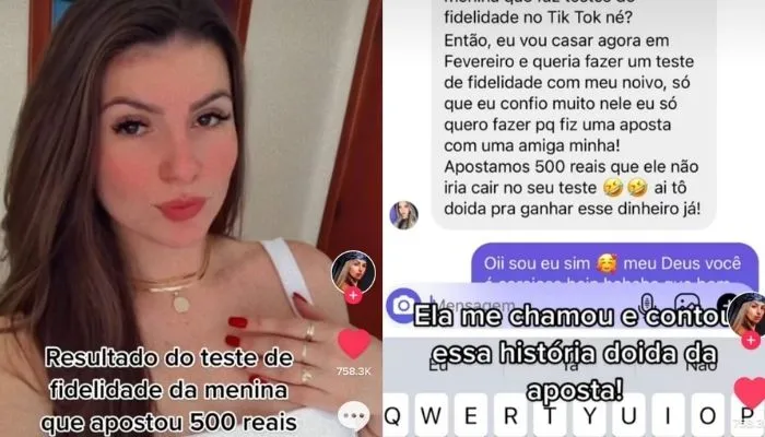 Imagem ilustrativa da imagem VÍDEO | Mulher perde R$ 500 ao apostar com amiga que noivo era fiel