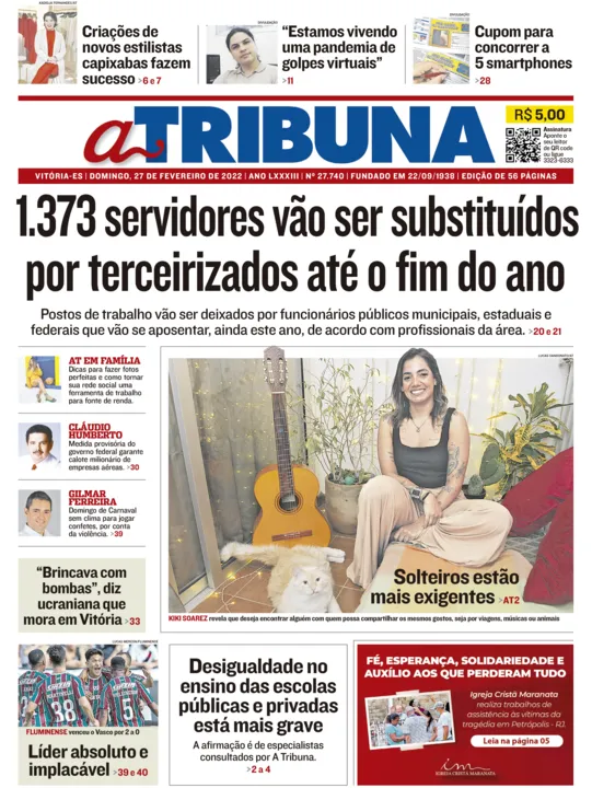 Imagem ilustrativa da imagem Clique aqui e veja os destaques do jornal A Tribuna deste domingo