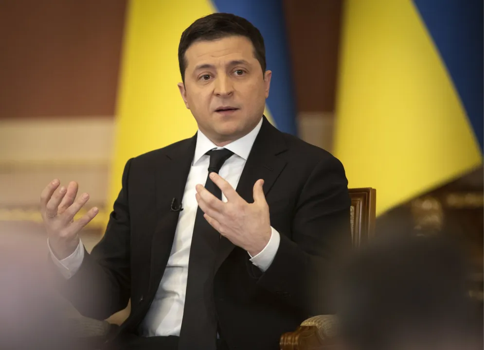 Imagem ilustrativa da imagem Zelensky reforça pedido para que Otan decrete bloqueio no espaço aéreo da Ucrânia