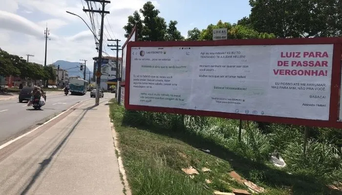 Imagem ilustrativa da imagem Mistério em Guarapari: quem é o homem que teve a conversa publicada em outdoor?