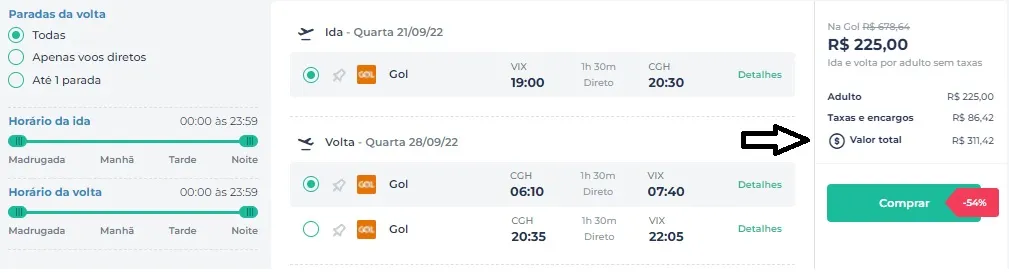 Imagem ilustrativa da imagem Voos de Vitória para São Paulo ou Rio por R$ 311 (ida e volta)