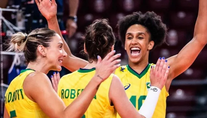 Imagem ilustrativa da imagem Brasil atropela a Coreia e se classifica na Liga das Nações do Vôlei