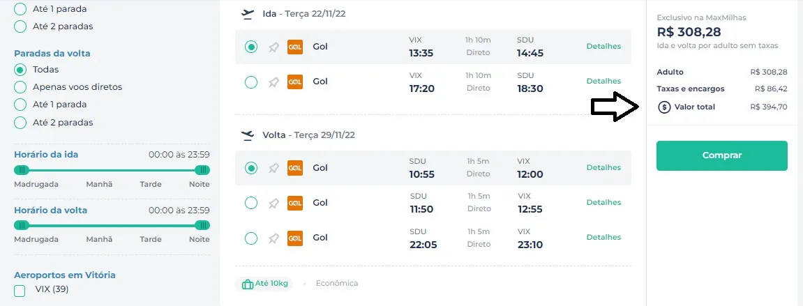 Imagem ilustrativa da imagem Promoção relâmpago: Voos de ida volta Vitória/Rio por R$ 394