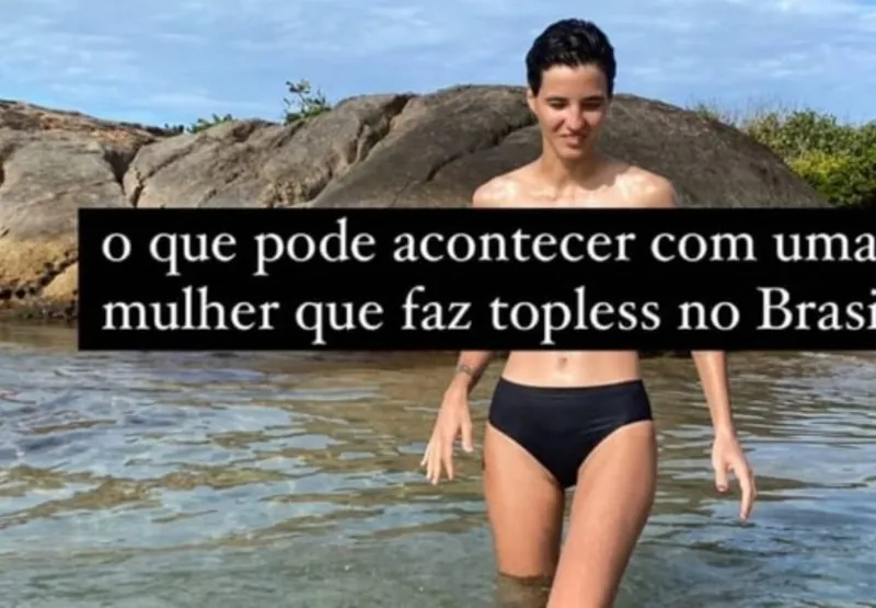 Foto publicada pela ex-namorada de Camila Pitanga em praia de Vila Velha