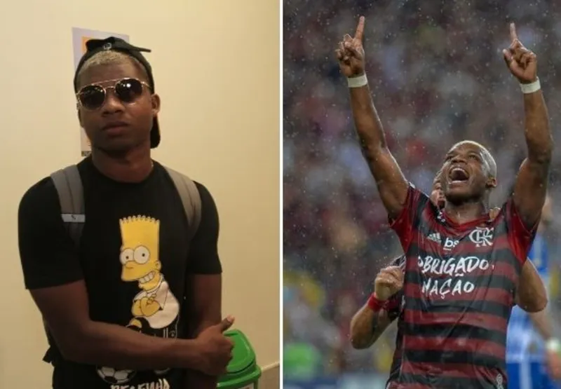 O jogador Lincoln no Estado e em um dos jogos que participou pelo Flamengo |