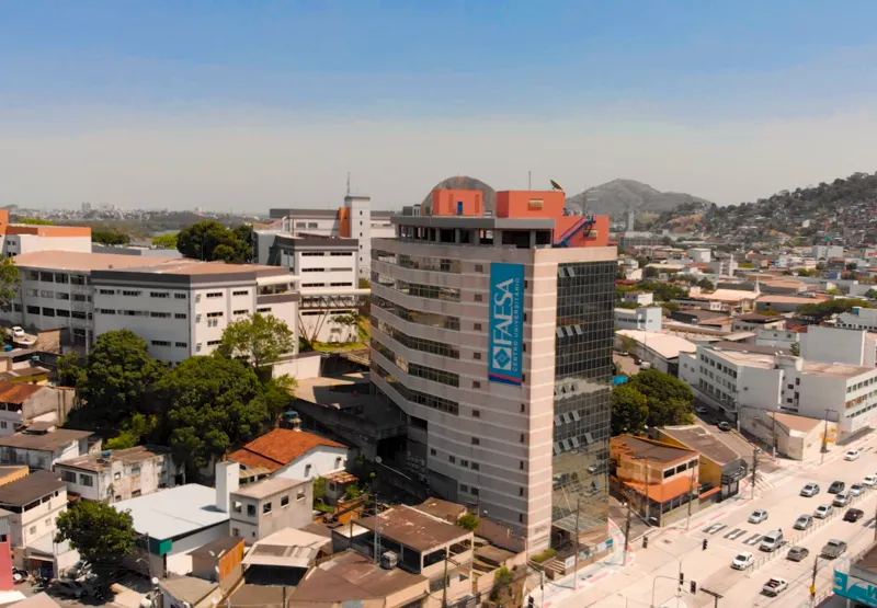 Vista aérea da Faesa, o melhor centro universitário do Sudeste e um dos três melhores do Brasil por três vezes consecutivas, segundo o Índice Geral de Cursos (IGC) do Ministério da Educação