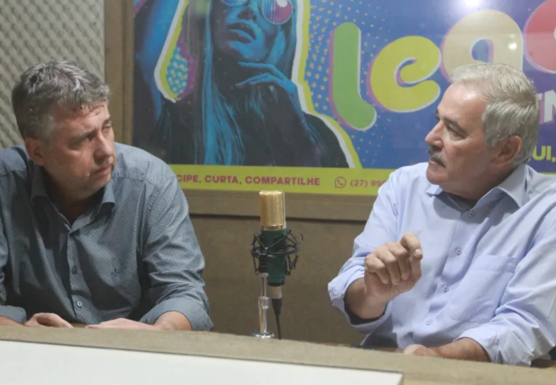 Luciano Rangel e Guerino Zanon, na Rádio Legal FM