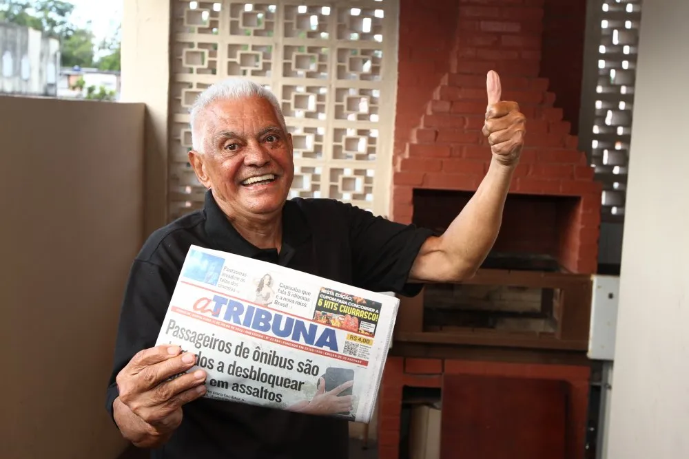 O aposentado João Félix Filho, de 75 anos, contou que ficou muito feliz com o presente que ganhou