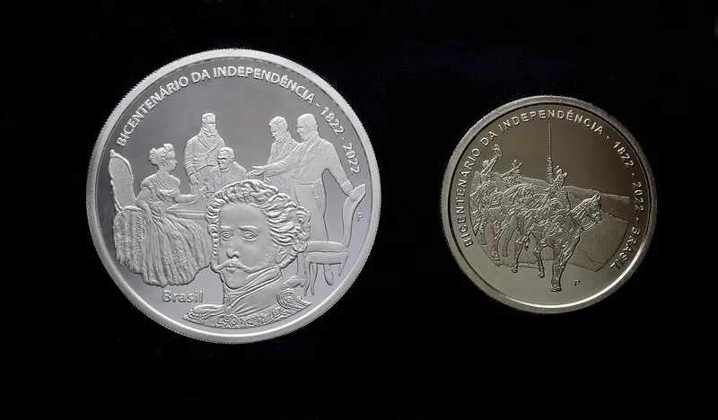 Imagem ilustrativa da imagem BC lança moedas comemorativas pelos 200 anos da Independência; confira os preços