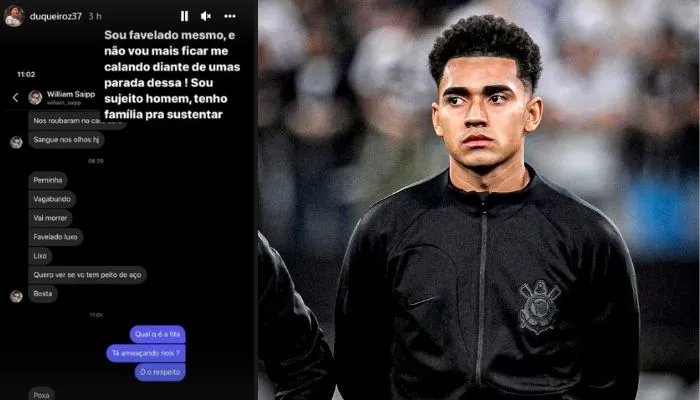 Imagem ilustrativa da imagem Du Queiroz revela ameaças sofridas nas redes sociais após derrota do Corinthians