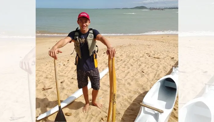 Imagem ilustrativa da imagem Atleta mais novo a disputar mundial de canoa havaiana é capixaba