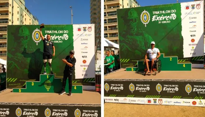 Imagem ilustrativa da imagem Atletas de todo o Brasil participam da 35ª edição do Triathlon do Exército no ES