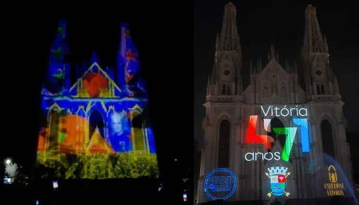 Imagem ilustrativa da imagem Show de luzes e cores na Catedral de Vitória, no Centro