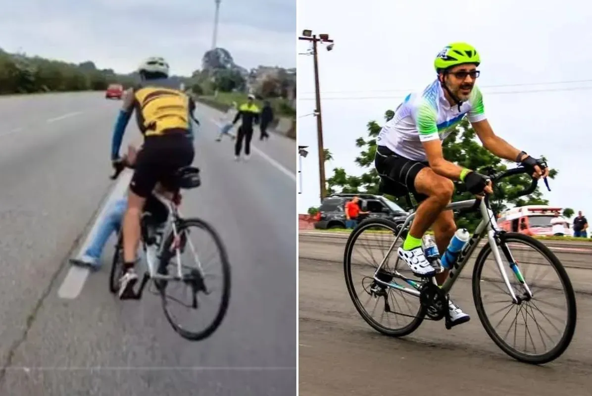 Imagem ilustrativa da imagem VÍDEO | Gangue derruba ciclista e rouba bicicleta de R$ 15 mil em rodovia