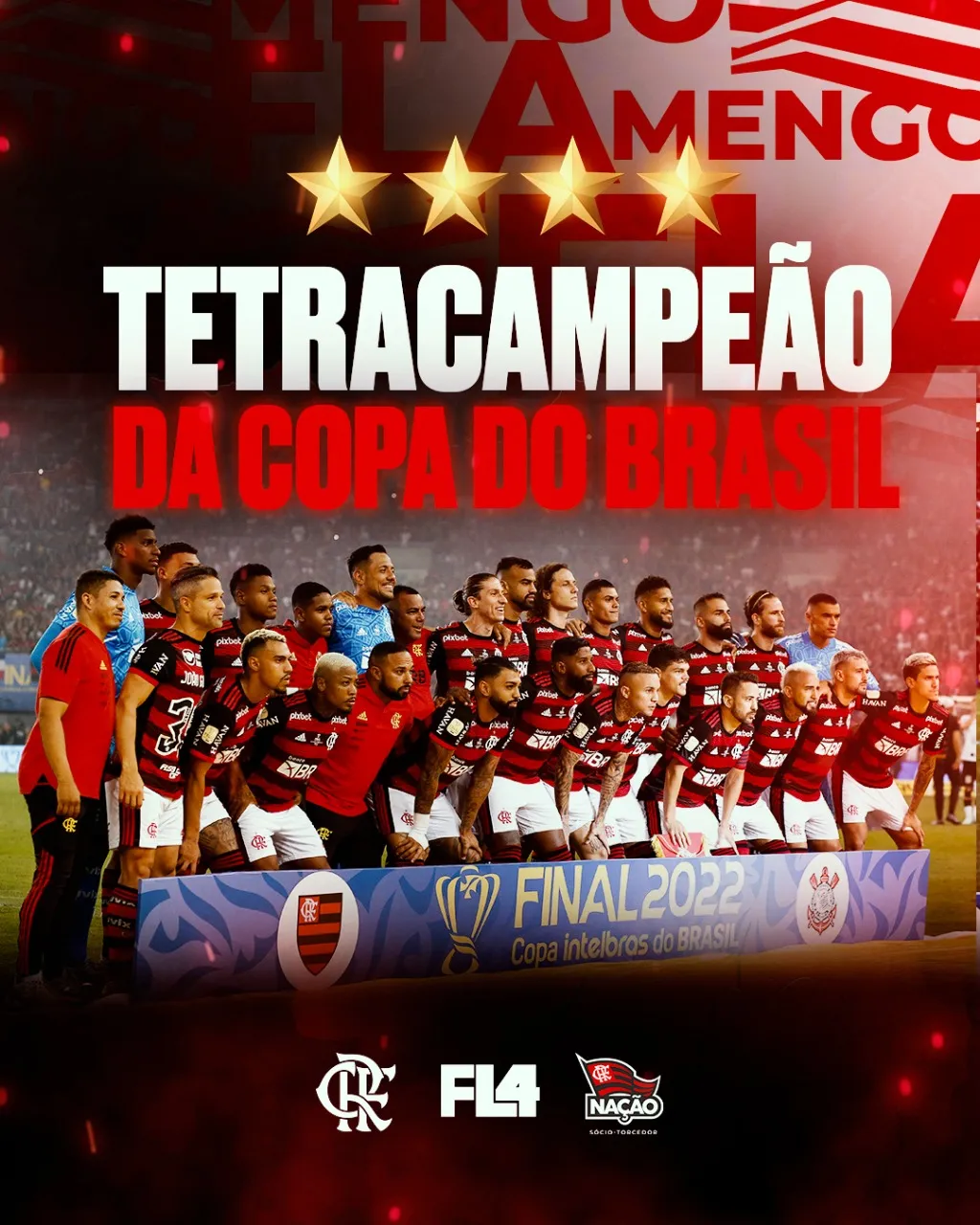 Imagem ilustrativa da imagem Flamengo vence o Corinthians nos pênaltis e é campeão da Copa do Brasil