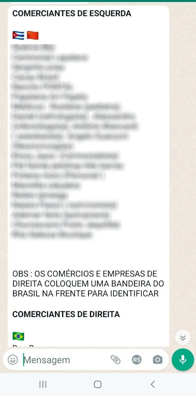Imagem ilustrativa da imagem Criação de "lista de boicote" a lojas por motivação política é investigada no ES