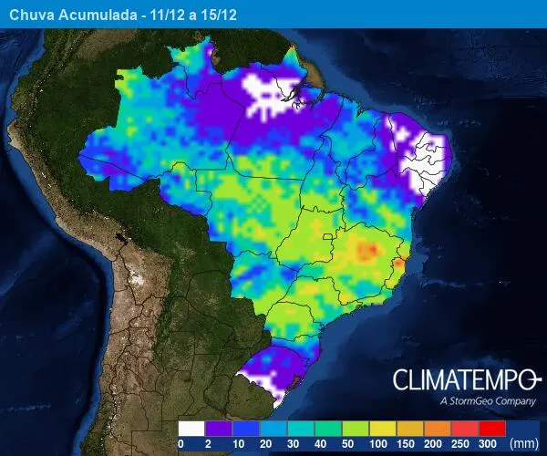 Imagem ilustrativa da imagem Fenômeno traz chuvas fortes para o ES a partir desta quarta-feira