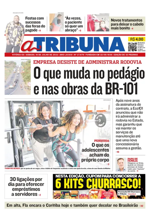 Imagem ilustrativa da imagem Confira os destaques do Jornal A Tribuna deste sábado