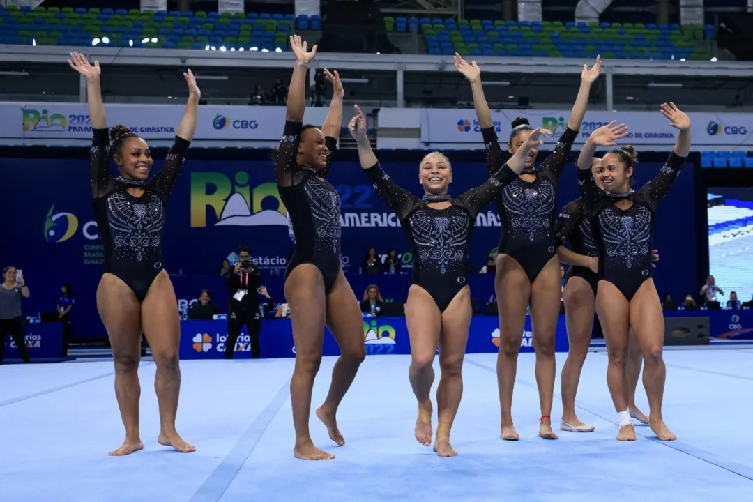 Imagem ilustrativa da imagem Brasil vence os EUA pela 1ª vez na ginástica artística e é ouro no Pan