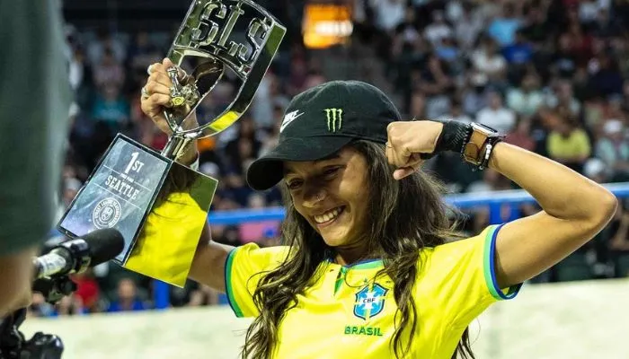 Imagem ilustrativa da imagem Rayssa Leal conquista etapa de Seattle da Liga Mundial de street