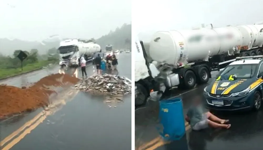 Imagem ilustrativa da imagem Manifestantes são detidos pela PRF ao tentar fechar rodovia no ES