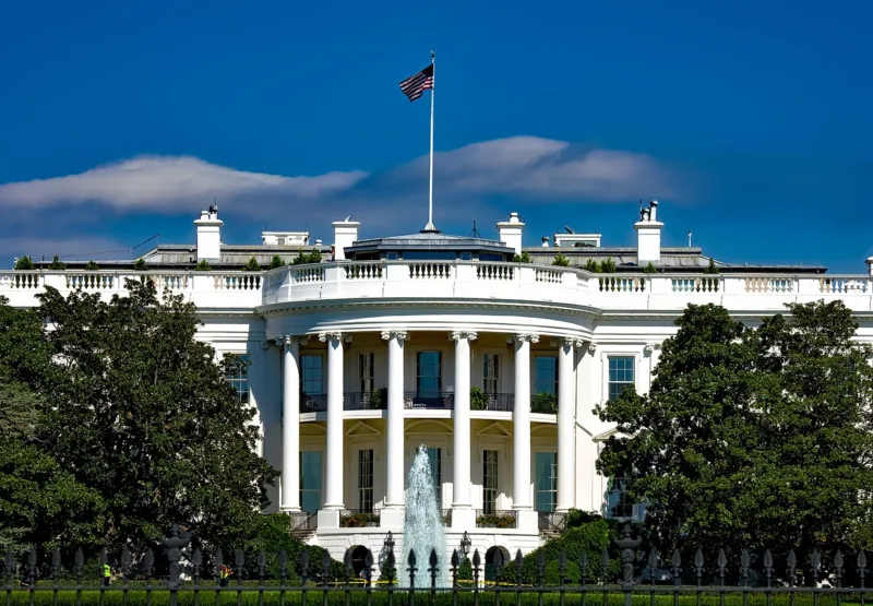 A Casa Branca, sede do governo federal dos EUA