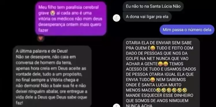 Imagem ilustrativa da imagem Mãe cai em golpe e perde R$ 6 mil em aniversário de filho com deficiência