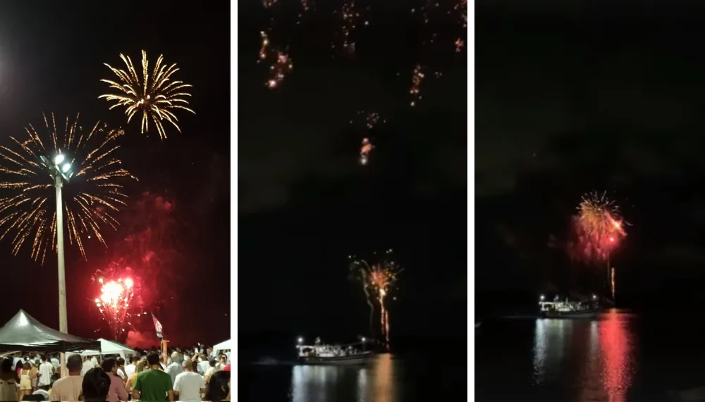 Imagem ilustrativa da imagem Ano Novo: veja como foi a celebração em praias da Grande Vitória