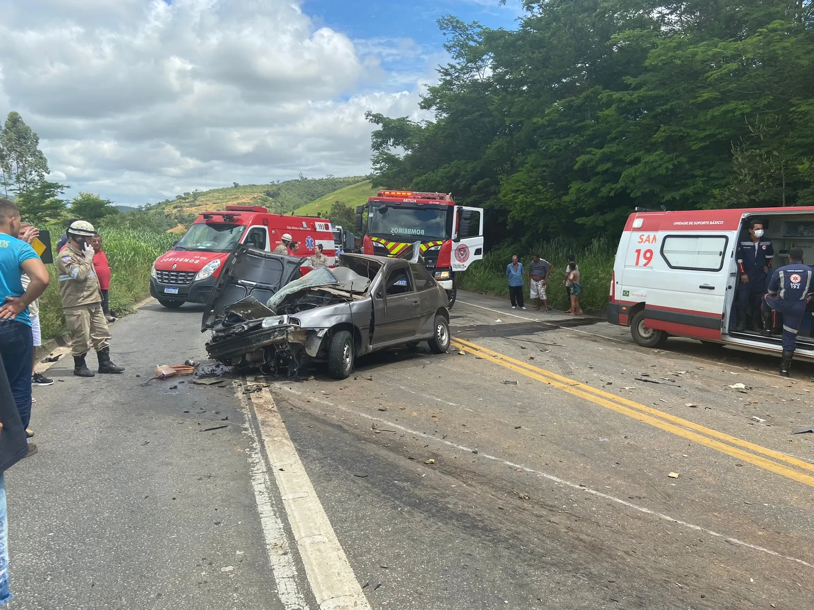 Imagem ilustrativa da imagem Acidente deixa uma vítima fatal no norte do ES e interdita trecho da BR-259