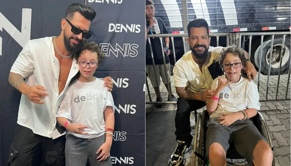 Imagem ilustrativa da imagem VÍDEOS | Dennis Dj realiza sonho de garoto capixaba em show no ES