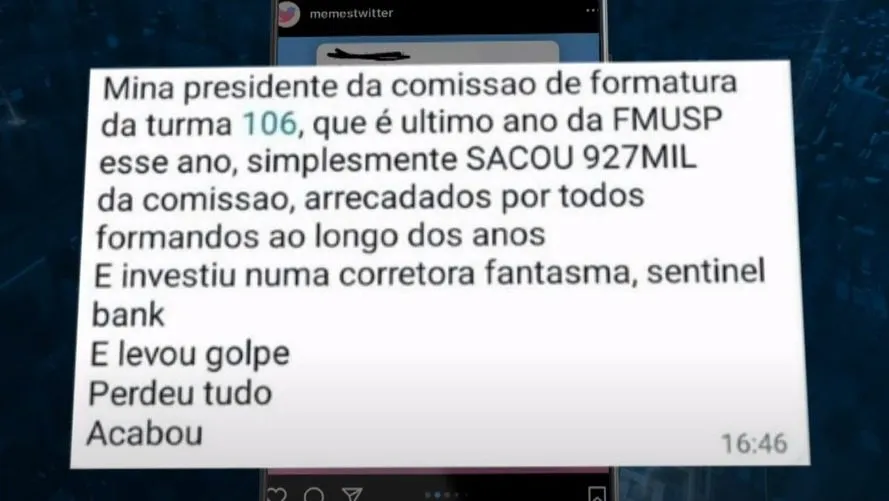 Imagem ilustrativa da imagem Universitária é suspeita de sumir com R$ 920 mil de formatura