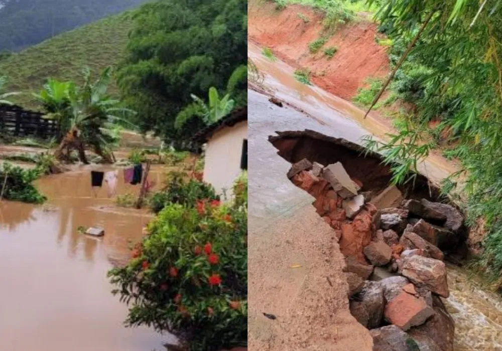 Imagem ilustrativa da imagem Cidades do ES registram alagamentos e prejuízos materiais após fortes chuvas