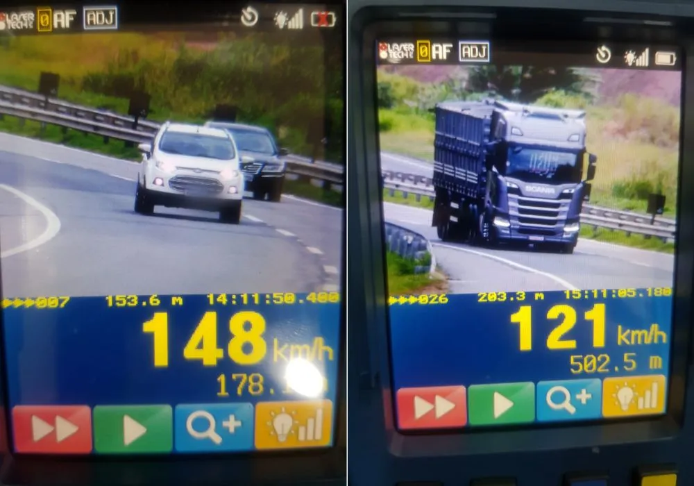 Imagem ilustrativa da imagem PRF intensifica fiscalização no ES após flagrar carros a mais de 150 km/h