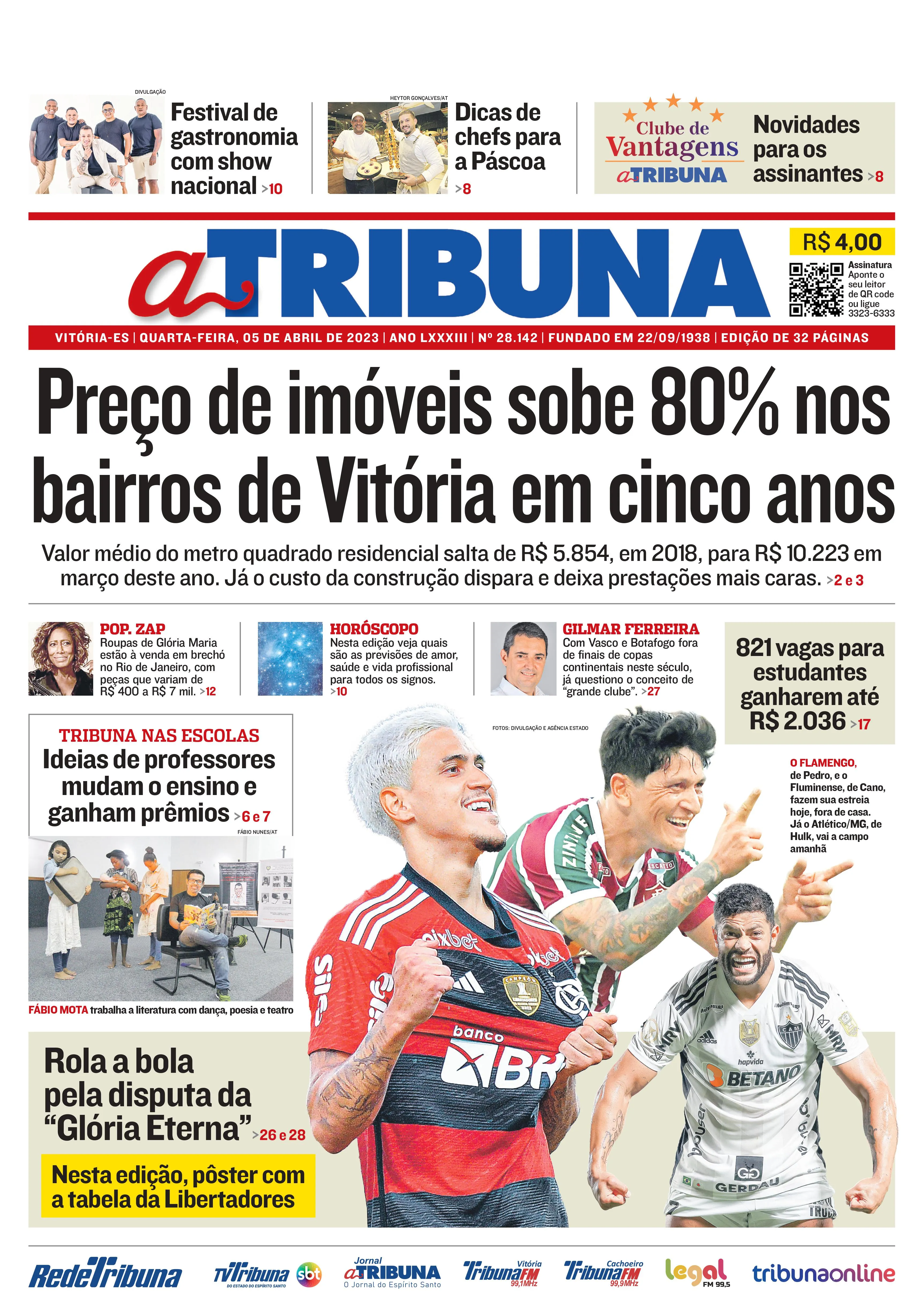 Imagem ilustrativa da imagem Confira os destaques do Jornal A Tribuna desta quarta-feira