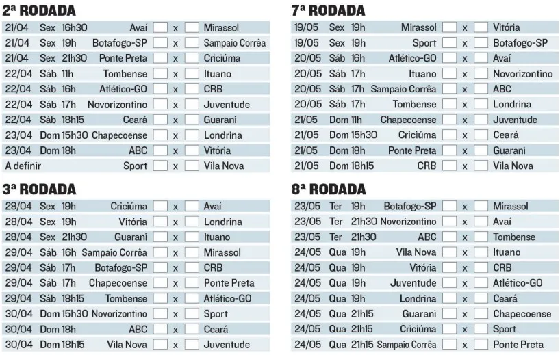 Imagem ilustrativa da imagem Série B começa nesta sexta-feira com jogos de times paulistas