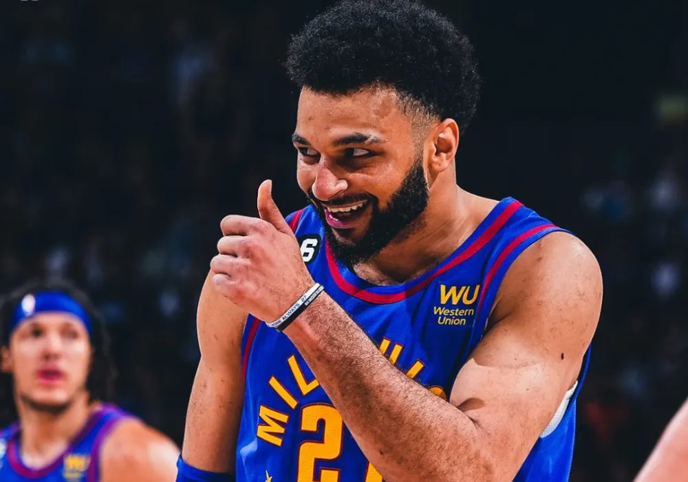Imagem ilustrativa da imagem Murray faz 34 pontos e Nuggets vencem os Suns nos playoffs da NBA